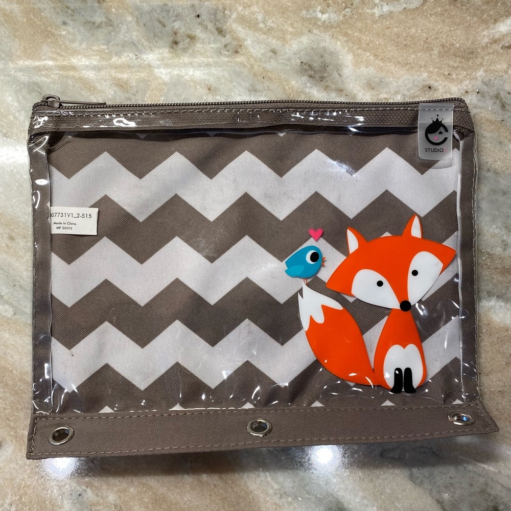 Fox Zippered Pouch